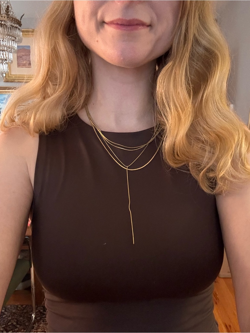 Layered lariat necklace